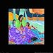 Mis Hijas MUSEUM WRAP CANVAS Print With Added Heavy BRUSHSTROKES Julie Vance 18x18