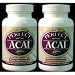 2 PURE 100% Organic PERFECT ACAI Capsules by Sambazon - 120 Per Bottle! No Fillers!
