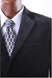 Men's Single Breasted 2 Button Charcoal 100% Cotton Velvet Sport Coat, Center Vent, New For The Season!