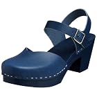 swedish hasbeens Women's Covered High Ankle Strap Clog