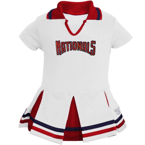 MLB Majestic Washington Nationals Infant Girls Cheer Dress - White (18 Months) at Amazon.com