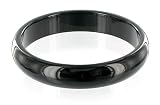 Gemstone Black Onyx Flat Bangle Bracelet size 2.5