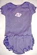 Purple Glitter Lap T-Shirt/Ruffle Bloomer Set w/Rose Applique on Front and Back