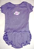 Purple Glitter Lap T-Shirt/Ruffle Bloomer Set w/Rose Applique on Front and Back