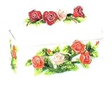 ROSE 3-D / Majolica Ceramic Bread Box *NEW!*