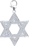 14k Gold Diamond Star of David Charm (1/10 cttw)