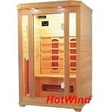 Infrared Sauna 2 Person Ceramic/Hemlock (HOTWIND)