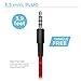 Sentey LS-4105 In-ear Headphones with Mic, Black/Red