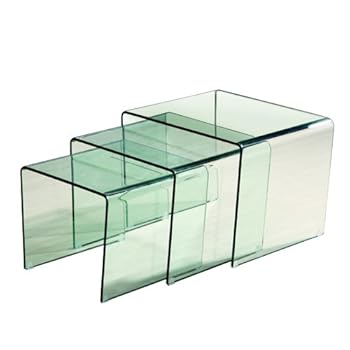 Table basse table d'appoint Gigogne Verre Transparent ASTUCE