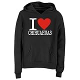 Sweatshirt Woman Black  I Love Chihuahuas  Classic Dog