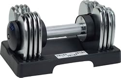 Adjustable Chrome Dumbbell Set 3-25 lb Setting