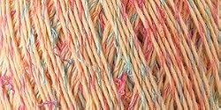 Senso Rainbow Cotton Crochet Thread Size 3, 100 Yds: Pale Orange/Lime Variegated