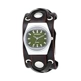Red Monkey Designs Unisex RM666-XA3 X-Strap 3 Brown Leather Olive Dial Watch