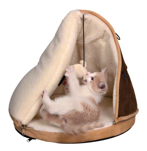 Trixie 36346 Shani Kuscheltipi, &oslash; 45 cm/50 cm, braun-beige/creme Preisvergleich