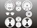 1967-1968 Ford Mustang White Face Gauges