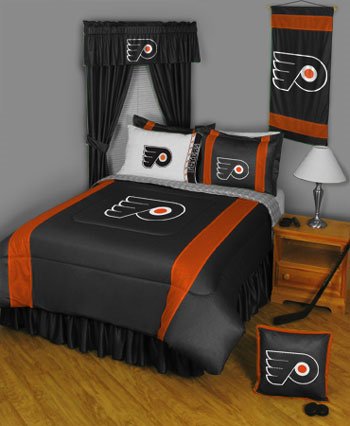 NHL Philadelphia Flyers 5 Pc Full Bedding Set Comforter and Sheets