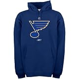 NHL St. Louis Blues Primary Logo Hooded Fleece (Dark Navy, Small)