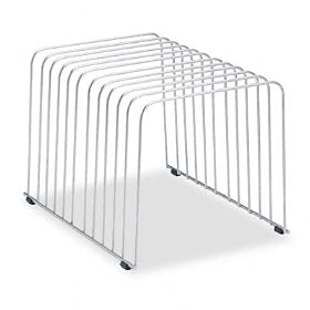 Fellowes Desktop Organizer, 11 Sections, Wire, 9 Inch Width x 11.375 Inch Depth x 8 Inch Height, Silver (72012)