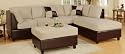 Sofa Sectional Set (Chaise Right) with Ottoman in Mushroom - F7624