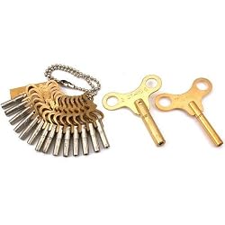 16 Pocket Watch Clock Chime Keys Winding Tools Sz 00-12