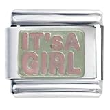  : It's A Girl Italian Charms Bracelet Link