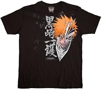 Bleach Ichigo Hollow Classic Action - Adventure TV Show Series Adult Black Tee T-shirt