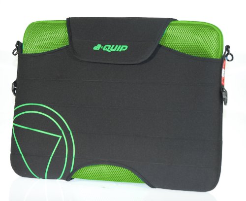 aQuip A/CS-16G 2Bag Messenger Sleeve Notebooktasche 41,7 cm (16,4 Zoll) gr&uuml;n/schwarz Preisvergleich