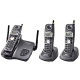 Panasonic Refurb KXTG5623B 5.8GHz Cordless Phone, 3 Handset, 1x3,Black