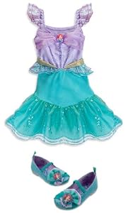 Disney Store Princess Ariel Little Mermaid Halloween Costume Size 2T with Shoes