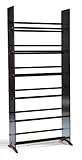 IMAGE OF Black Glass CD / DVD Rack - 336 CD 234 DVD - NEW