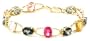 10k Yellow Gold Multi-Colored Topaz Bracelet, 7 1/8"