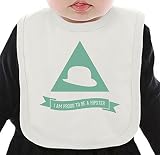Proud To Be A Hipster White ネクタイを有する有機ビブ Medium