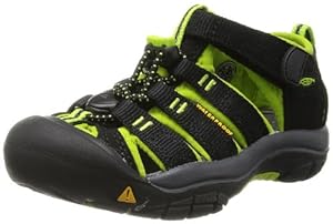 KEEN Newport H2 Sandal (Toddler/Little Kid/Big Kid),Black/Lime Green,4 M US Big Kid