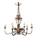 Santa Maria Spanish Revival Aged Gold 6 Light Chandelier