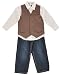 Kenneth Cole Reaction Tweed Vest/Button-down Shirt/Jeans 3-Piece Outfit (Sizes 2T  4T)