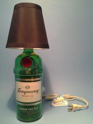 Tanqueray Liquor Bottle Table Lamp W/ White Shade