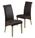2 Alton Scroll Back Antiqued Leather Chairs