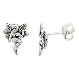 Tiny Sterling Silver Fairy Stud Earrings