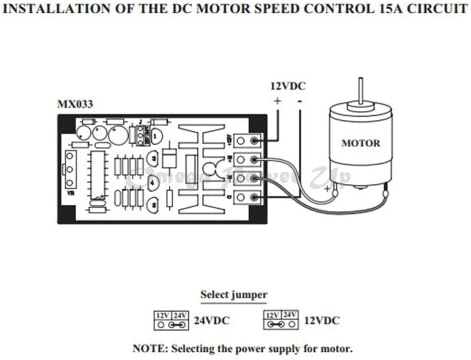 DC Motor Speed Control HHO/ PWM 12V/24V 15A Max Electronic Circuit Kit : MXA033