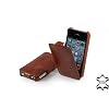 Stilgut exklusive Ledertasche UltraSlim f�r Apple iPhone 4/ 4s aufklappbar aus echtem Leder in Cognac