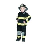 Firefighter Costume with Helmet, Size 12/14