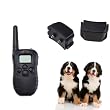 Brainydeal Rechargeable Remote Control Dog Training Collar With 100LV of Shock and Vibration For Two dogs