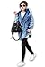 Leegoal Fashion Denim Trench Coat Hooded Outerwear Jean Jacket