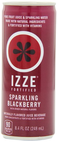 IZZE Fortified Sparkling Juice, Blackberry, 8.4-Ounce Cans (Pack of 24)