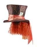Alice In Wonderland Mad Hatter Hat with Hair Costume Accessory
