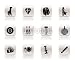 Wallmonkeys Peel and Stick Wall Decals - Simple Luxury Party and Reception Icons - Vector Icon Set - Removable Graphic