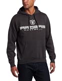 NFL Men's Oakland Raiders 1st and Goal IV Long Sleeve Hooded Fleece Pullover (Charcoal Heather, X-Large)