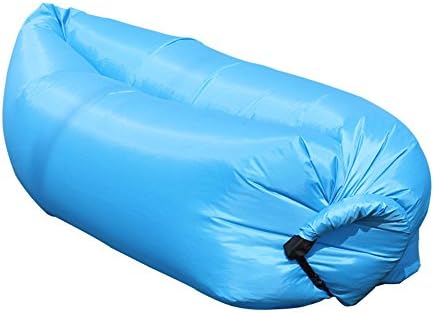 TopBox Inflatable Lounger Air Filled Balloon Furniture, Hangout Bean Bag, Outdoor or Indoor Air Sleeping Sofa, Couch, Portable Waterproof Compression Sacks for Camping, Beach, Park, Backyard(Blue)