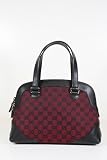 Gucci Handbags Red Canvas and Black Leather 272378