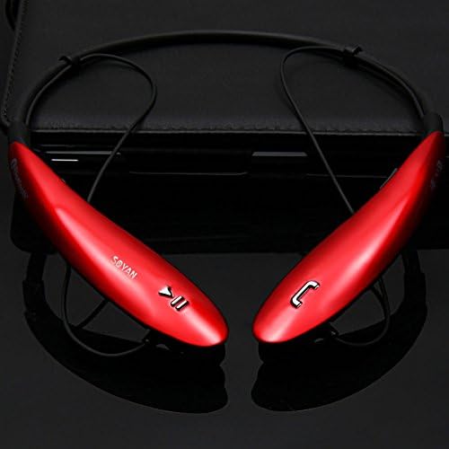Soyan Electronics Tone Ultra Stereo Bluetooth Headset SY 880 for Android and iPhone (Red)